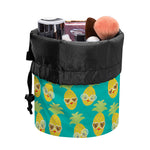 Pineapple Emoji Pattern Print Drawstring Makeup Bag