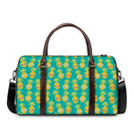 Pineapple Emoji Pattern Print Duffle Bag
