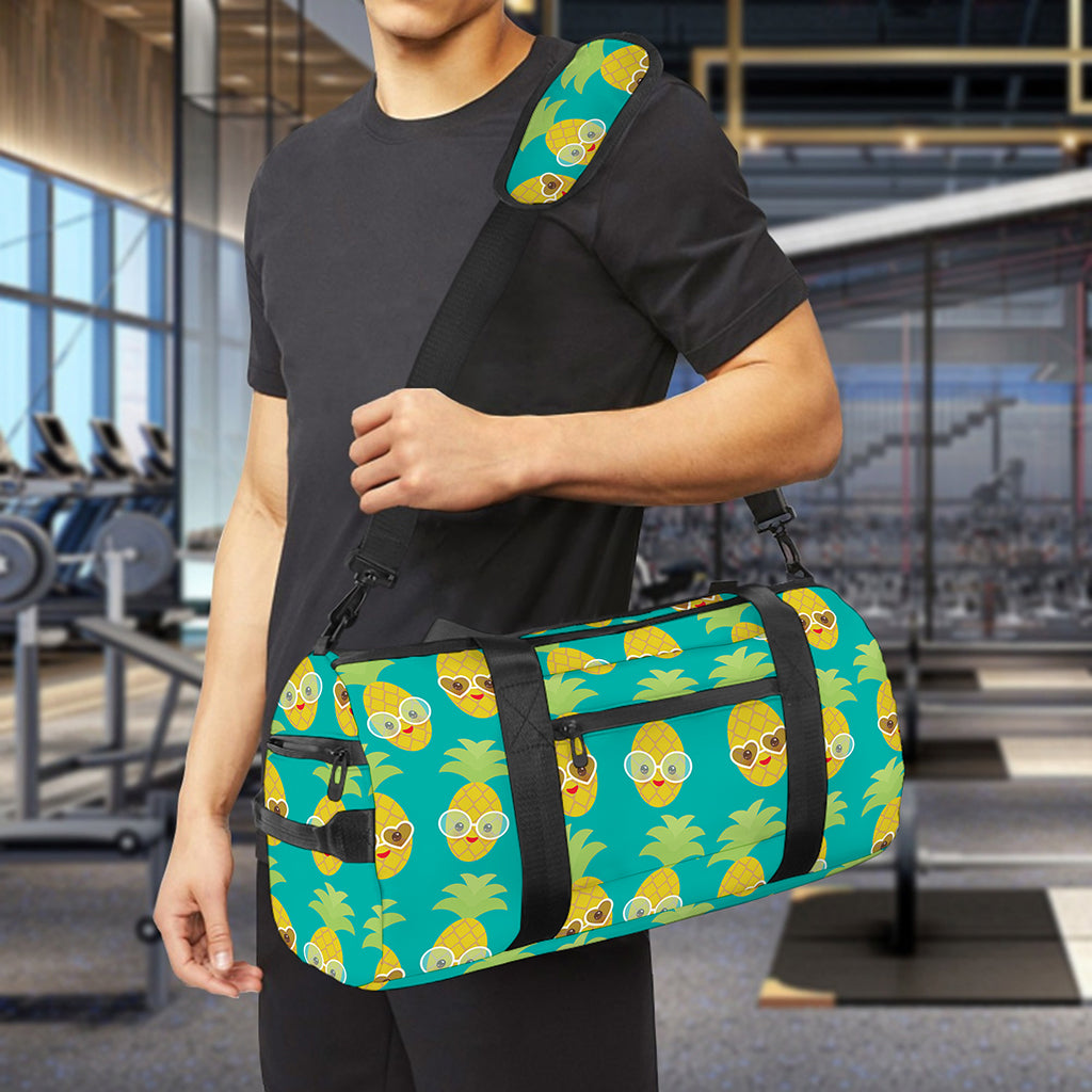 Pineapple Emoji Pattern Print Gym Bag