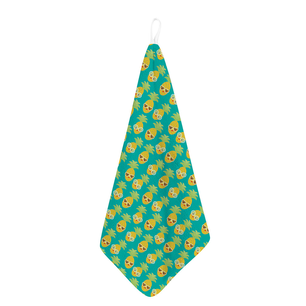Pineapple Emoji Pattern Print Hand Towel