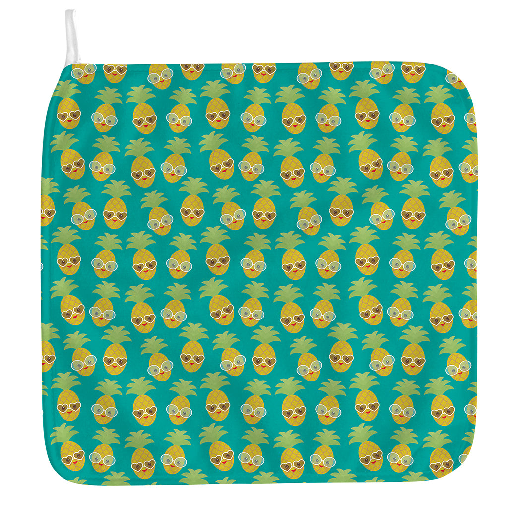 Pineapple Emoji Pattern Print Hand Towel