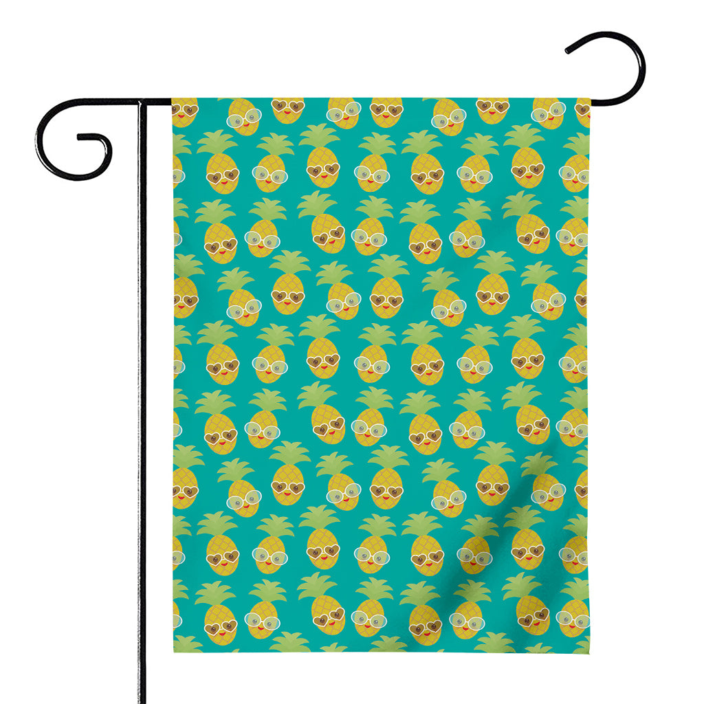 Pineapple Emoji Pattern Print House Flag