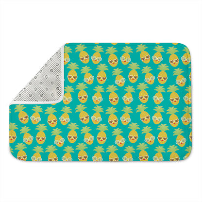 Pineapple Emoji Pattern Print Indoor Door Mat