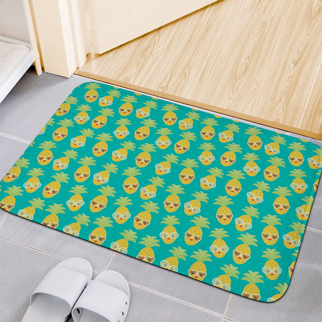 Pineapple Emoji Pattern Print Indoor Door Mat