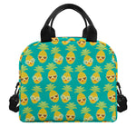 Pineapple Emoji Pattern Print Insulated Lunch Bag