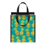 Pineapple Emoji Pattern Print Insulated Lunch Tote