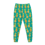 Pineapple Emoji Pattern Print Jogger Pants