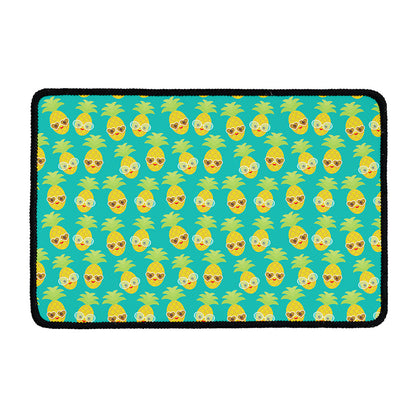 Pineapple Emoji Pattern Print Kitchen Mat
