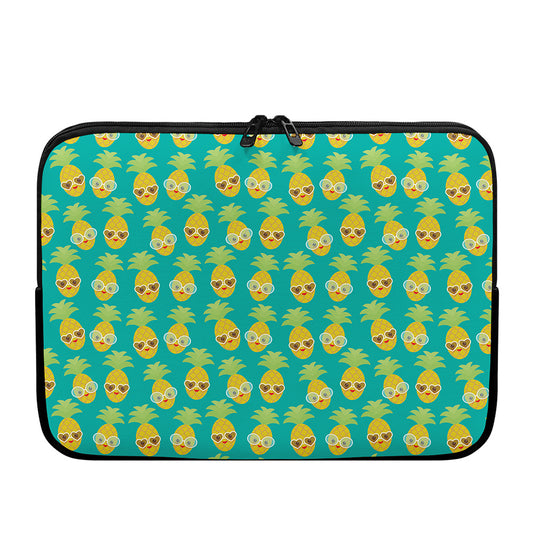Pineapple Emoji Pattern Print Laptop Sleeve