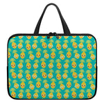 Pineapple Emoji Pattern Print Laptop Sleeve With Handle