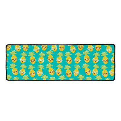 Pineapple Emoji Pattern Print Long Kitchen Mat