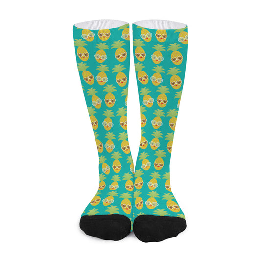 Pineapple Emoji Pattern Print Long Socks