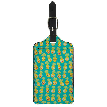 Pineapple Emoji Pattern Print Luggage Tag