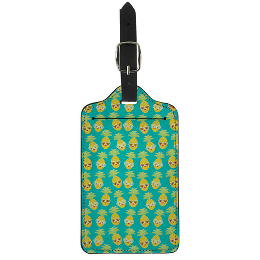 Pineapple Emoji Pattern Print Luggage Tag