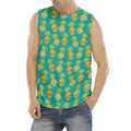 Pineapple Emoji Pattern Print Men's Fitness Tank Top