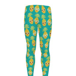 Pineapple Emoji Pattern Print Men's leggings
