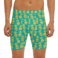 Pineapple Emoji Pattern Print Men's Long Boxer Briefs