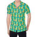 Pineapple Emoji Pattern Print Men's Shirt