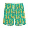 Pineapple Emoji Pattern Print Men's Sports Shorts