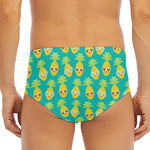 Pineapple Emoji Pattern Print Men's Triangle Swim Briefs