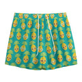 Pineapple Emoji Pattern Print Mesh Shorts