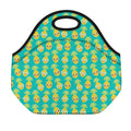 Pineapple Emoji Pattern Print Neoprene Lunch Bag