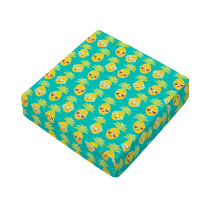 Pineapple Emoji Pattern Print Outdoor Seat Cushion Cover