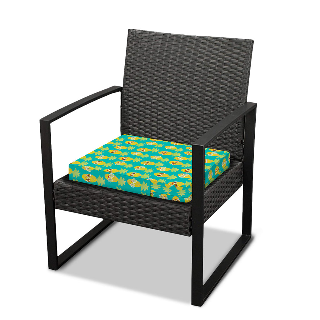 Pineapple Emoji Pattern Print Outdoor Seat Cushion Cover