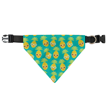 Pineapple Emoji Pattern Print Over The Collar Dog Bandana