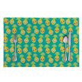 Pineapple Emoji Pattern Print Placemat