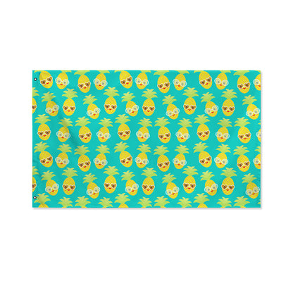 Pineapple Emoji Pattern Print Polyester Flag