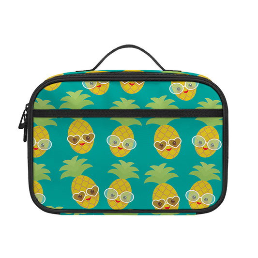 Pineapple Emoji Pattern Print Portable Lunch Bag