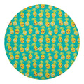 Pineapple Emoji Pattern Print Round Blanket