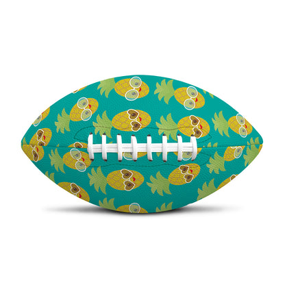 Pineapple Emoji Pattern Print Rugby Ball