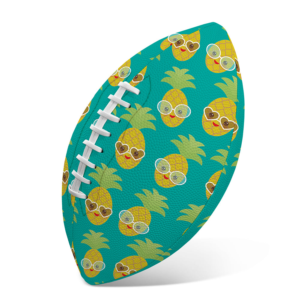 Pineapple Emoji Pattern Print Rugby Ball