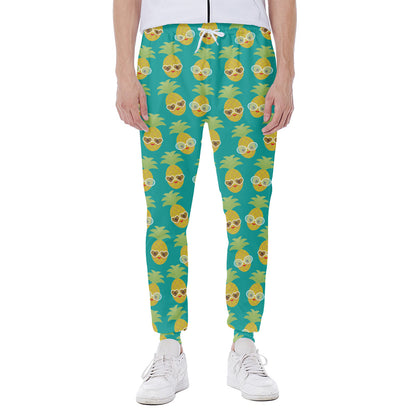 Pineapple Emoji Pattern Print Scuba Joggers