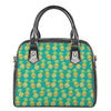 Pineapple Emoji Pattern Print Shoulder Handbag