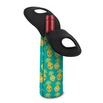 Pineapple Emoji Pattern Print Single Neoprene Wine Tote