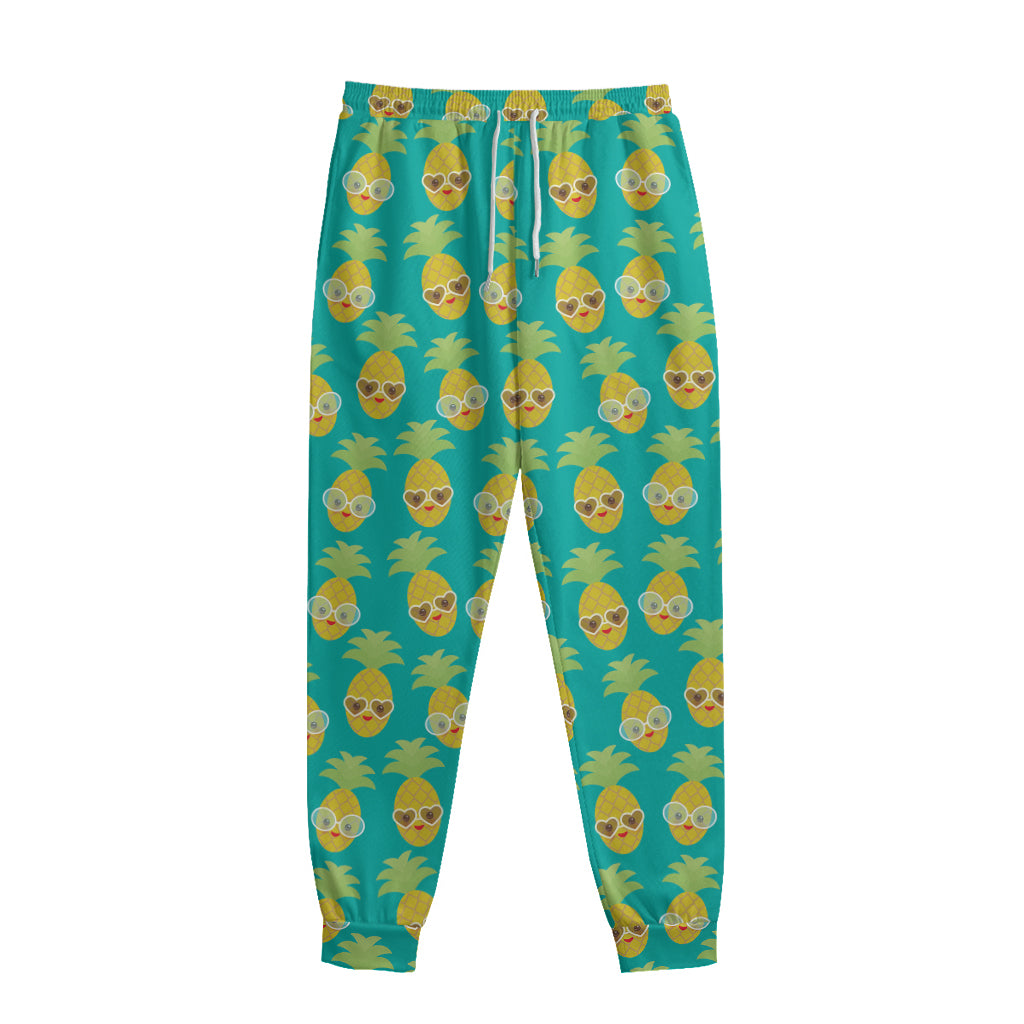 Pineapple Emoji Pattern Print Sweatpants