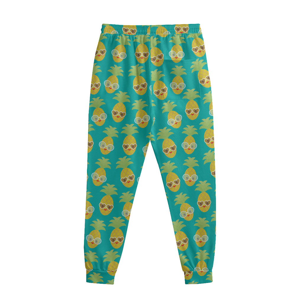 Pineapple Emoji Pattern Print Sweatpants