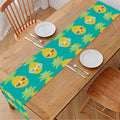 Pineapple Emoji Pattern Print Table Runner