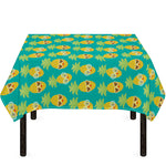 Pineapple Emoji Pattern Print Tablecloth