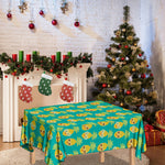 Pineapple Emoji Pattern Print Tablecloth