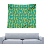 Pineapple Emoji Pattern Print Tapestry