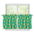Pineapple Emoji Pattern Print Tier Curtains