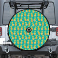 Pineapple Emoji Pattern Print Tire Cover With Camera Hole