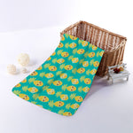 Pineapple Emoji Pattern Print Towel