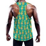 Pineapple Emoji Pattern Print Training Tank Top