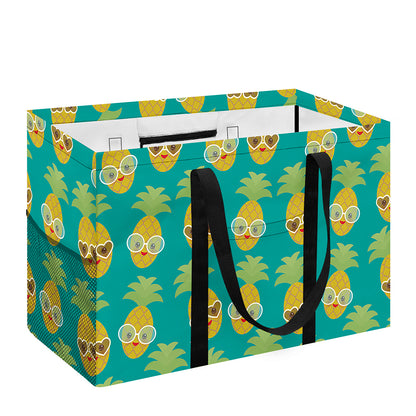 Pineapple Emoji Pattern Print Utility Tote Bag