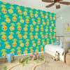 Pineapple Emoji Pattern Print Wall Sticker